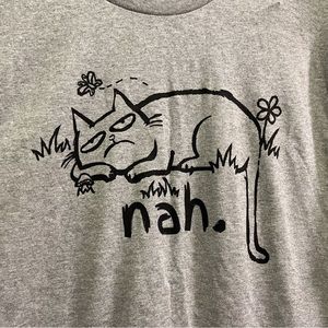 NAH Cat Funny Tee-shirt 🖤🐈‍⬛NWT